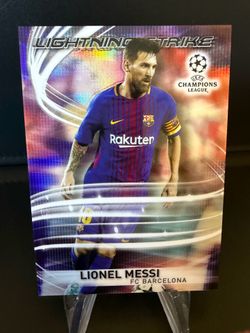Lionel Messi Topps UEFA Champions League Lightning Strike Case Hit