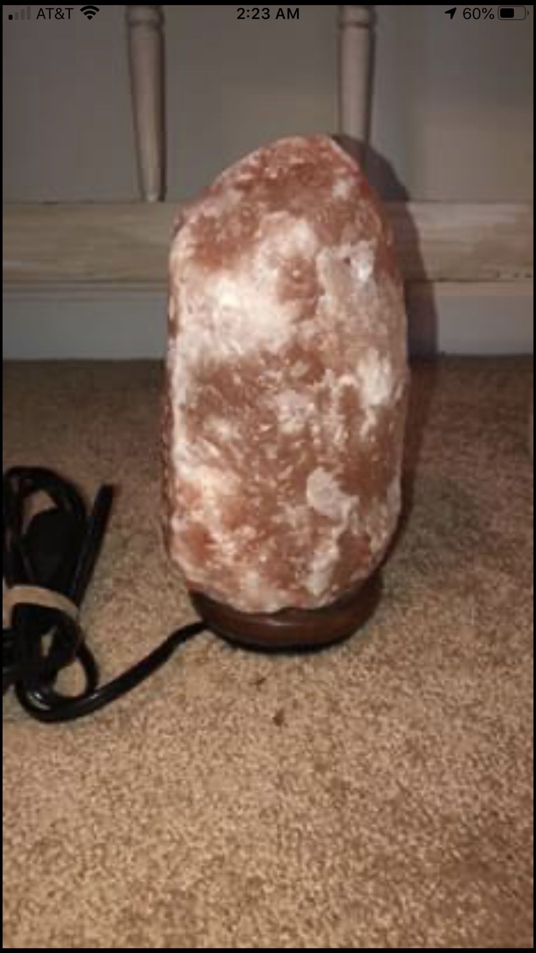 Himalayan Salt Lamp for Health w/ New Bulb & Dimmer Switch