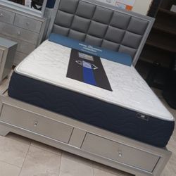 *Weekend Special!!!*---Stylish Cindy Platform Storage Queen Bed/Nightstand Sets---Now $649!!!---Delivery And Financing😎