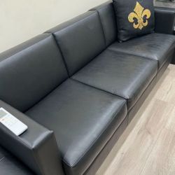 Black Leather Couch