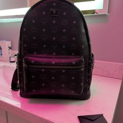 MCM Black Studded Stark Backpack 