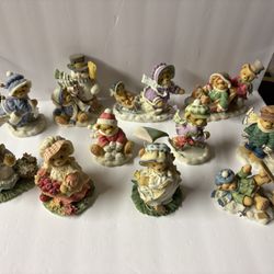 Vintage Cherished Teddies Figurines Lot Of 11 NEW Sealed W/ COA Enesco 1997