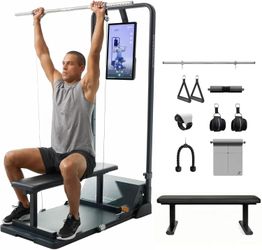 Gym Monster Smart Home Gym, Multifunctional Strength Training Machine, Smith Machine Power Cage Workout Station, Squat Rack Cable Machine, Full Body F