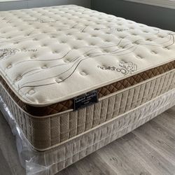 Full Organic Cloud Comfort Europillow Top 12inch Matres Andboxspring!!