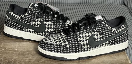 Harris Tweed x Nike Dunk Low Black Phantom Wmns | Size 10.5W / 9M | HQ5036-901