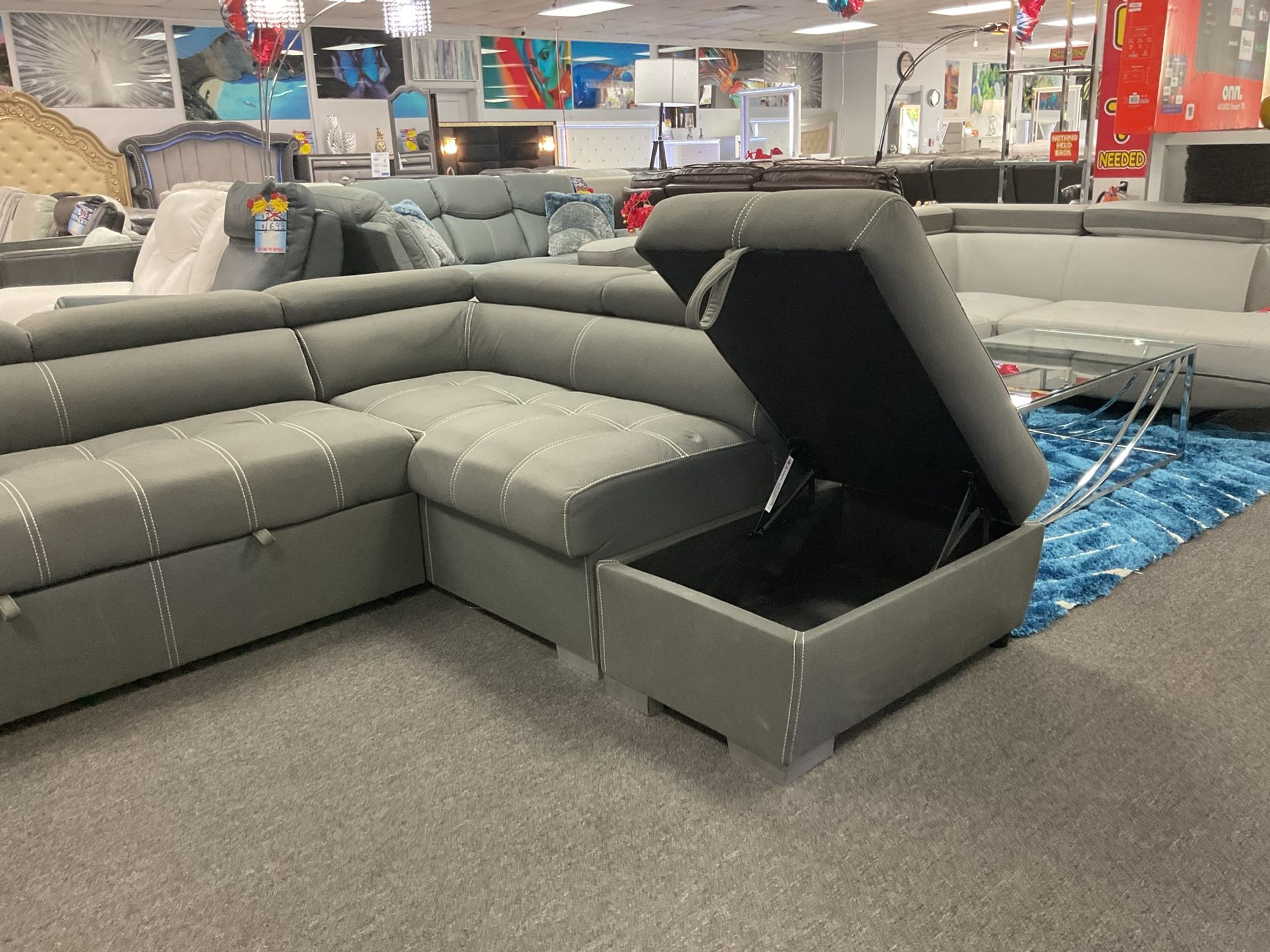 Huge blowout furniture for sale gorgeous sleeper sectional 50% OFF(new)
