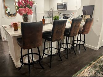 Animal Print Bar Stools (2)