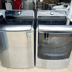 LG Front Load Set Stainless Steel SteamDry