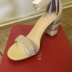 Kelly And Katie  Women’s 7.5 Tan Heels ( Party Shoes, And Good Quality ) 