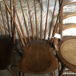 5 Antique Authentic Windsor Chairs