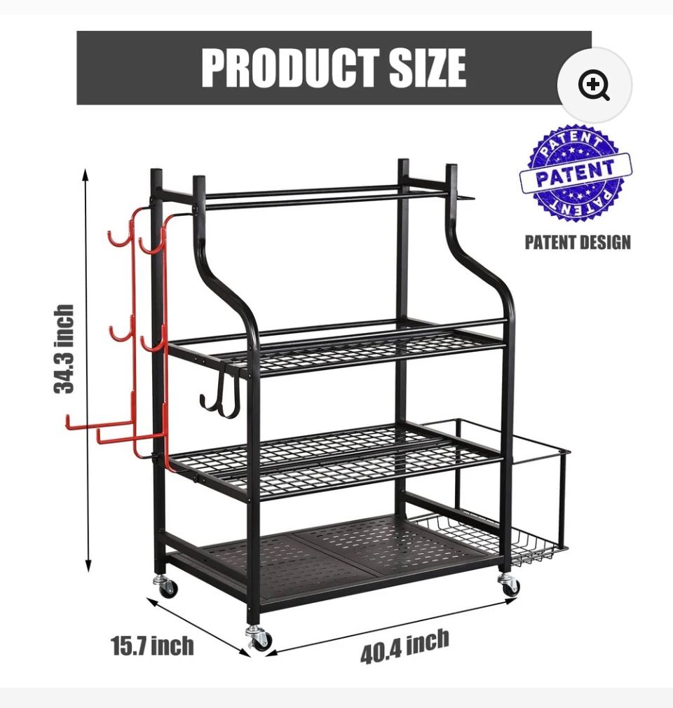 Weight Rack for Dumbbells, Kettlebells, Yoga Mat and Balls,Black