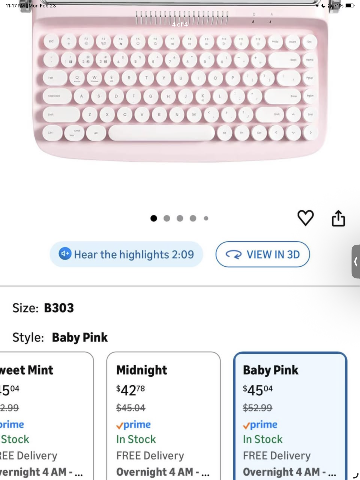 Retro, Typewriter Style Bluetooth Keyboard.