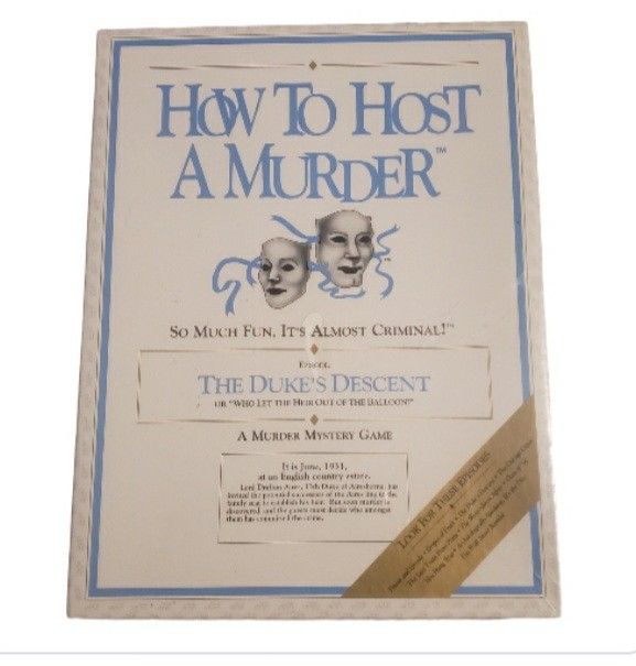 how to host a murder board game number 86- The Dukes Decent factory sealed 1990