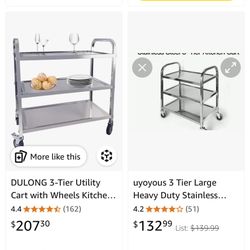 Stainless Steel Utility Cart 