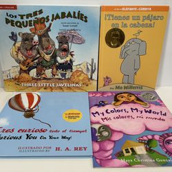 Lot of 4 Spanish & Bilingual Children's Books