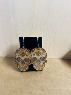 Halloween Skull Dangle Earrings 