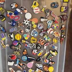 Sports Jibbitz charms for crocs, 1.00 each,  at Bussey's flea market booths P115 and P116.  