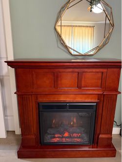 Wood Mantel Electric Fireplace