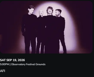 AFI TICKETS SANTA ANA 9-19