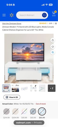 White TV stand