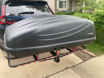 Large Rooftop Cargo box, comes with a key and mounting hardware