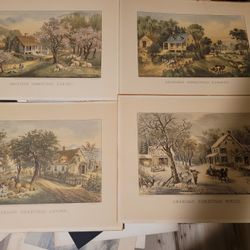 Currier And Ives The Four Seasons