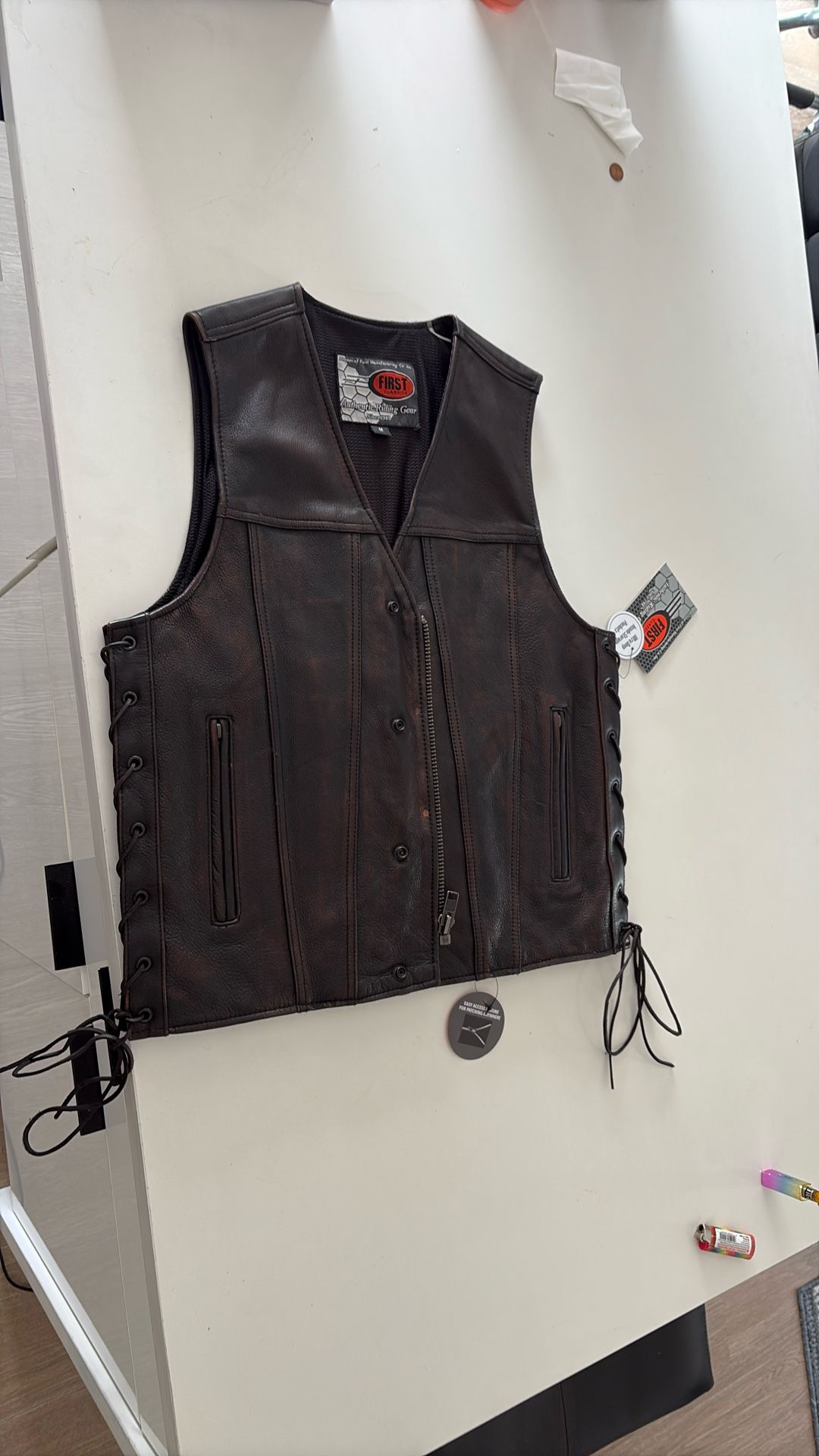 Brown Leather Vest