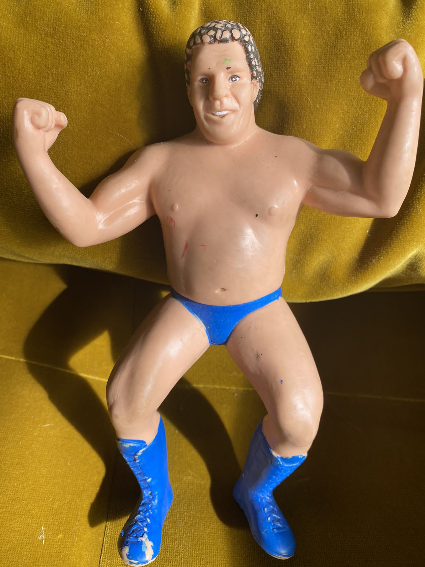 WWF LJN Andre the Giant short hair blue trunks 1986