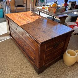Vintage Handmade Wood  Chest