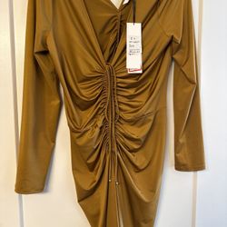 Veronica Beard ruched midi dress, size 10–12,