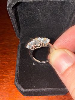 10k solid white gold ring size 8