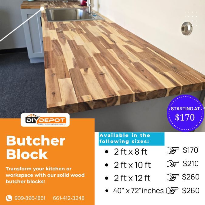 Durable & Stylish Butcher Blocks β Multiple Sizes Available!