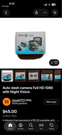 Dash Cam Full HD 1080 with Night Vision