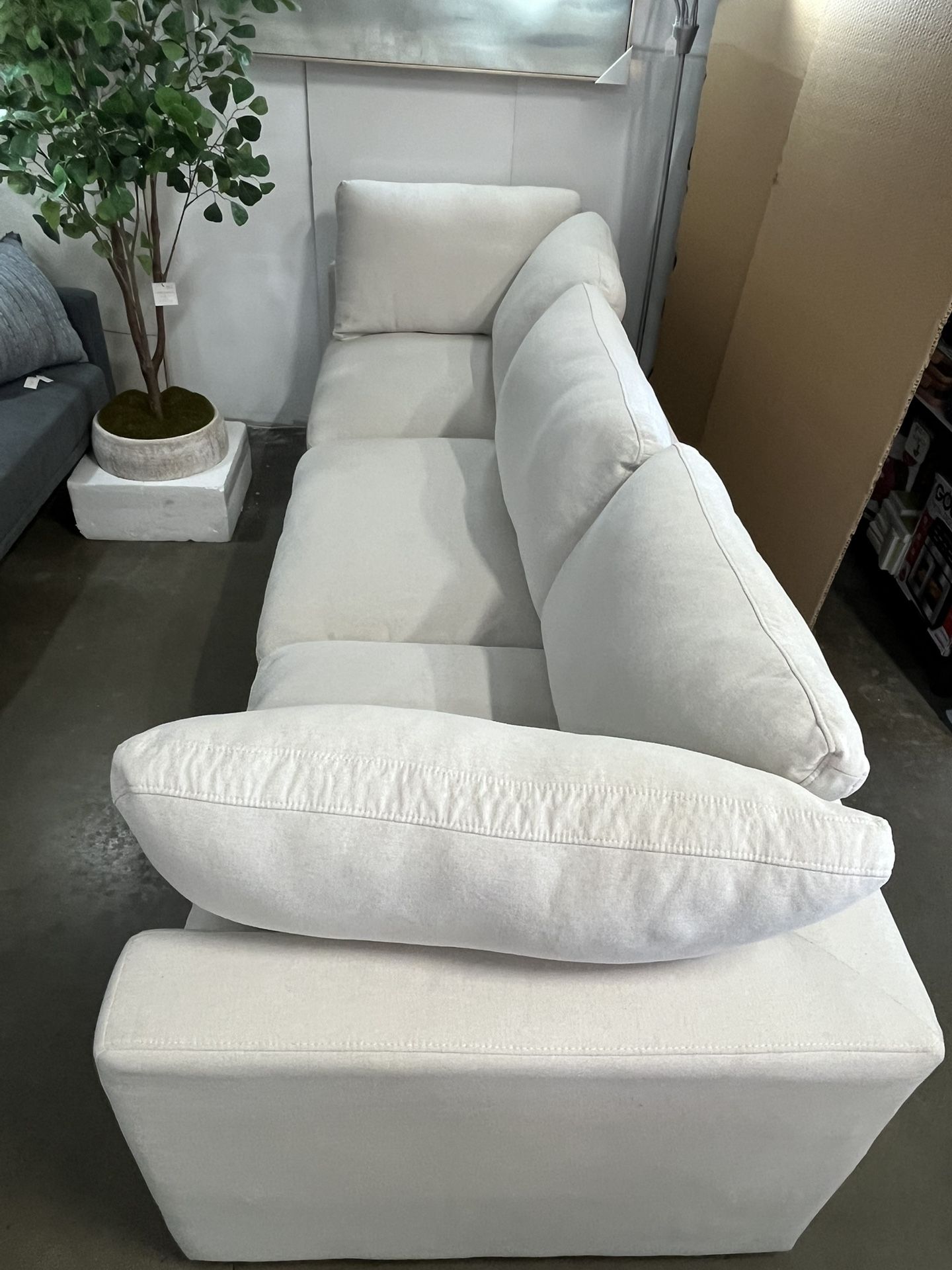 ROUNDHILL SOFA CREAM-3 PIECES,100” L x 34” W