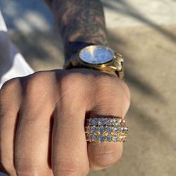 Iced Out Wedding Ring