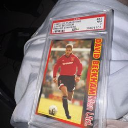 1995 LCD Publishing Premier Man U. 62 David Beckham RC Rookie Card PSA 7 NM