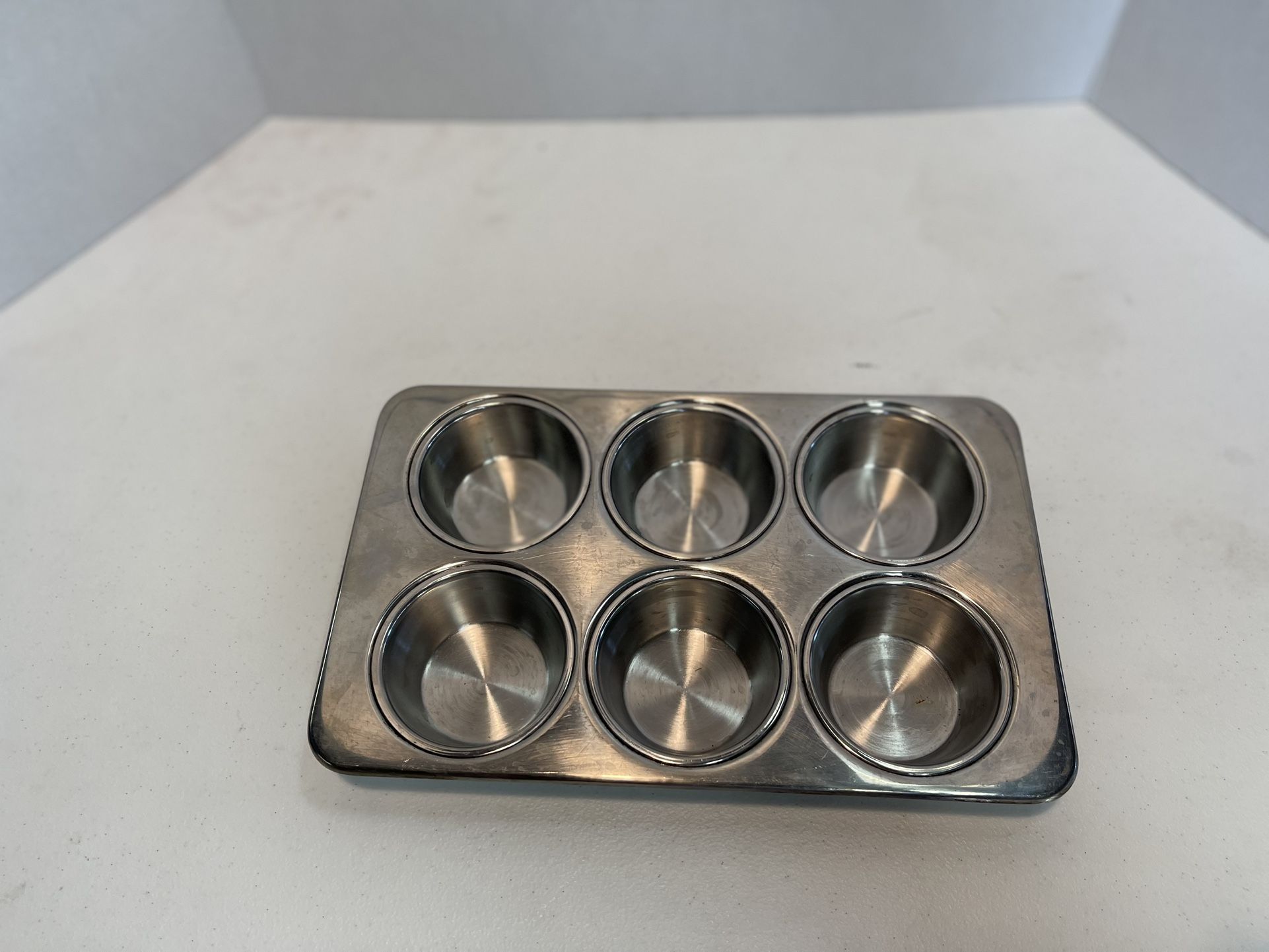 Revere Ware Stainless Steel 6 Cup Muffin Cupcake Pan #2516