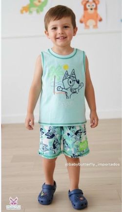 5T Bluey Toddler Tank Top and Shorts Set