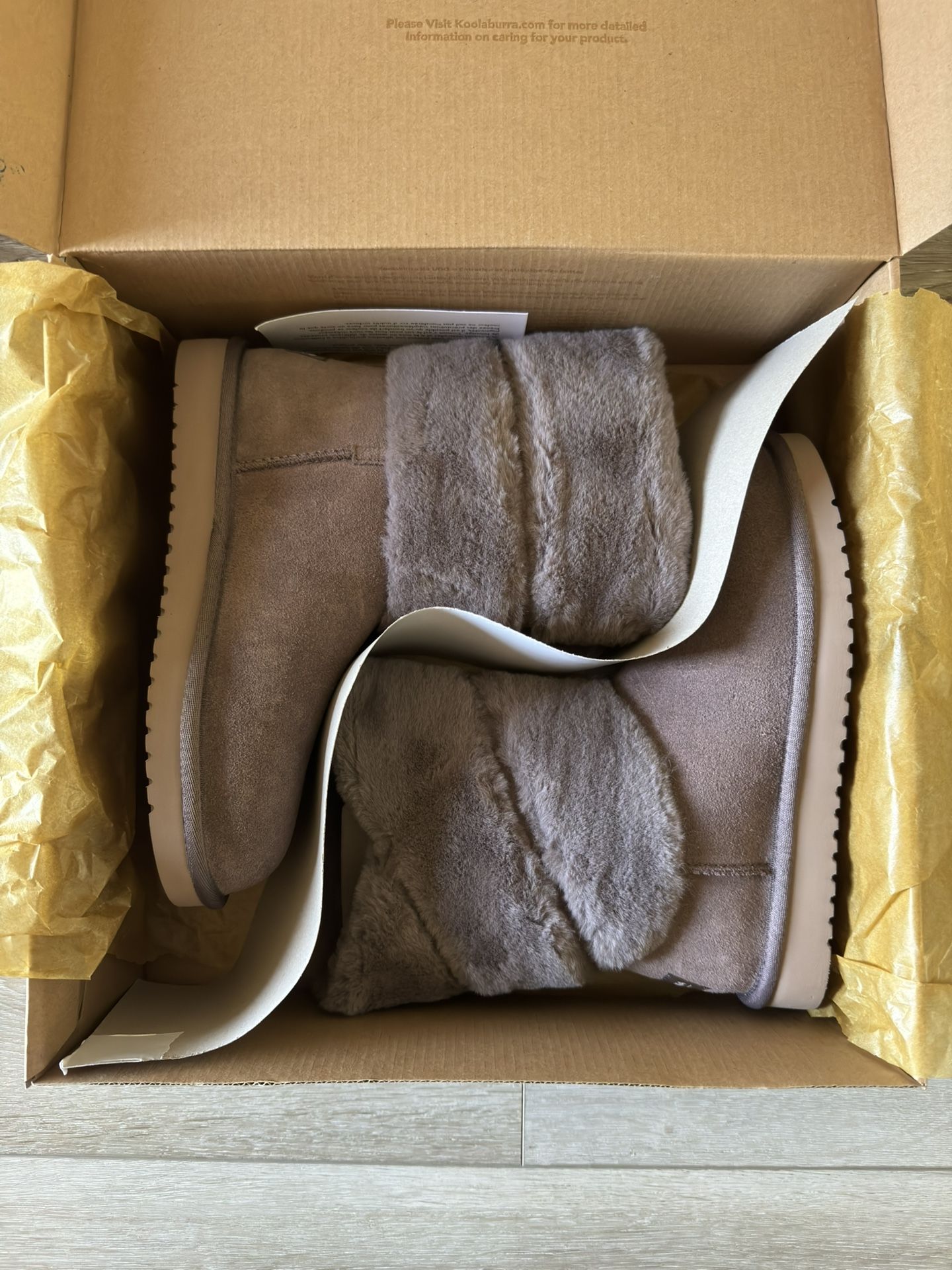 Koolaburra By UGG Dezi Short Mid Calf Boot Cinder Size 7W