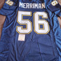 Shawne Merriman Signed Chargers Jersey
