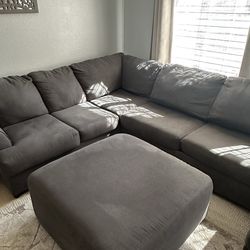 U- shaped Sectional Couch - Chaise lounge seat with Ottoman