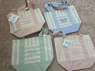 Trader Joes striped mini tote bag.