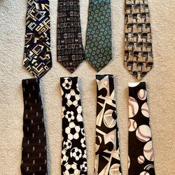 Lot Of Neutral Color And Sport Ties