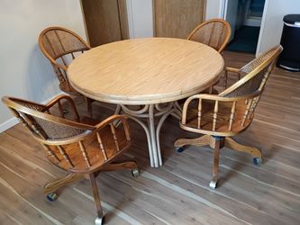 Round table and four chairs