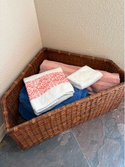 Large woven storage baskets