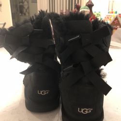 Ugg Black Boots Size Six