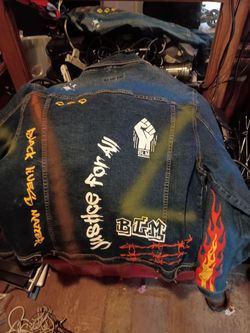 Black lives matter mens denim jacket
