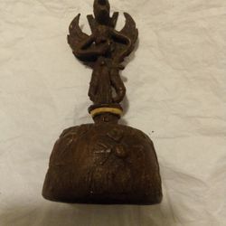 ANTIQUE  BUDIST BRONZE BELL MISSING LITTLE BALL INSIDE