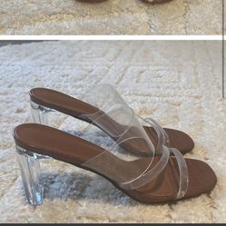 Brown And Clear Heels 