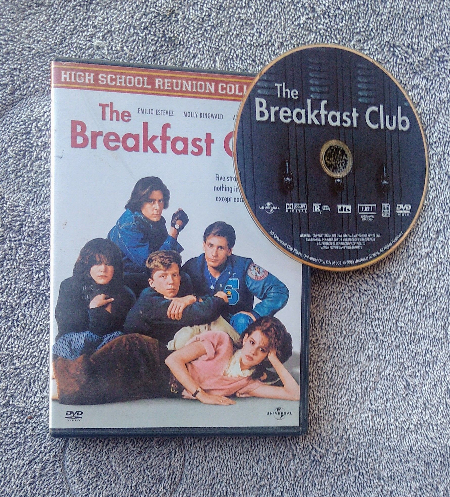 THE BREAKFAST CLUB 1985 DVD REUNION EDITION RINGWALD HALL